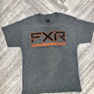 FXR Kids Gray and Orange Short Sleeve Tee